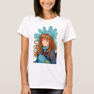 赤毛の夢見るアニメ少女 あはな Tシャツ
