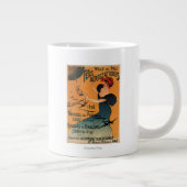 赤毛の女性が風船の鳥のポスターを待つ ジャンボコーヒーマグカップ (右)