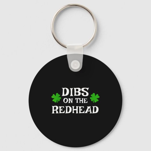 赤毛の女性に指名権 Funny St Patrick's Day Irish G キーホルダー (正面)