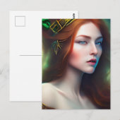 赤毛の女性はがき ポストカード (正面/裏面)