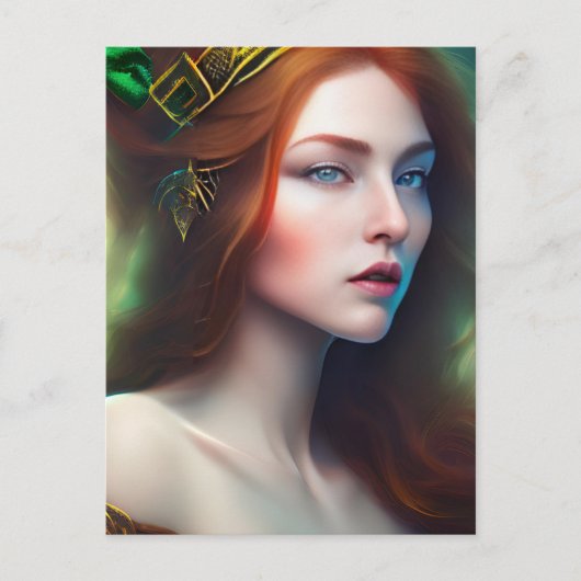 赤毛の女性はがき ポストカード (正面)