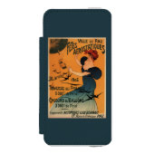 赤毛の女性は気球の鳥ポスターを待ちます INCIPIO iPhoneウォレットケース (フォリオ 正面)