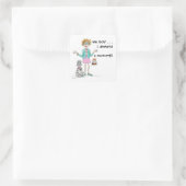 赤毛の女性は50歳に変わり、抗議する スクエアシール (バッグ)