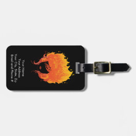 赤毛の女性、赤い火の毛 ラゲッジタグ