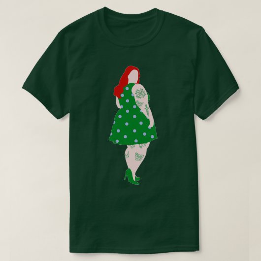 赤毛の女性 Tシャツ (デザイン正面)