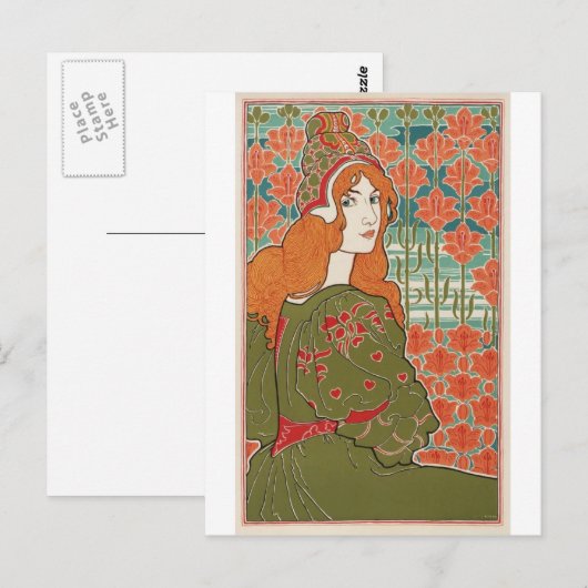 赤毛の少女 ポストカード (正面/裏面)