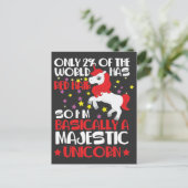 赤毛の希少な女性　気高きユニコーン愛好家 ポストカード (スタンド正面)