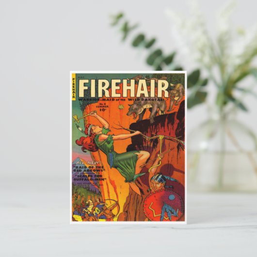 赤毛の戦士メイド戦闘狼 ポストカード (スタンド正面)