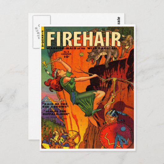 赤毛の戦士メイド戦闘狼 ポストカード (正面/裏面)