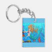 赤毛の水中の人魚 キーホルダー (正面左)