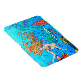 赤毛の水中の人魚 マグネット (右側)