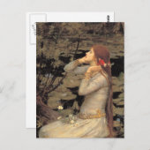 赤毛の流れるオフェリア ポストカード (正面/裏面)