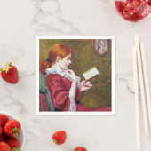 赤毛の若い女は読いい本だ スタンダードカクテルナプキン (インサイチュ)