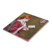 赤毛の若い女は読いい本だ タイル (側面)