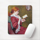 赤毛の若い女は読いい本だ マウスパッド (マウス)