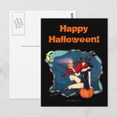 赤毛の魔女ハロウィーン ポストカード (正面/裏面)