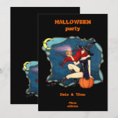 赤毛の魔女ハロウィーン 招待状 (正面/裏面)