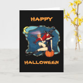 赤毛の魔法使いハロウィン カード (黄色い花)