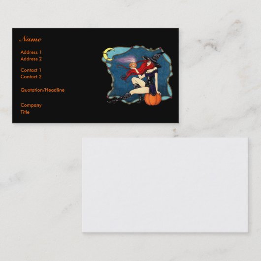 赤毛の魔法使いハロウィン 名刺 (正面/裏面)