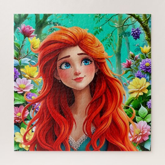 赤毛の鮮やかキャラクター ジグソーパズル (縦)