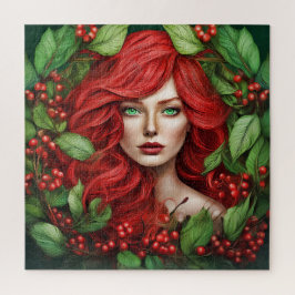 赤毛の鮮やか女性 ジグソーパズル