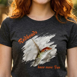 赤毛はもっと楽しい!赤毛のトカゲTシャツ トライブレンドTシャツ