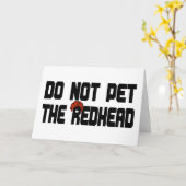 赤毛をかわいがらないで下さい(かつらと) カード (黄色い花)