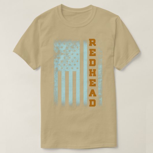 赤毛アメリカ国旗のヴィンテージ Tシャツ (デザイン正面)