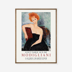 赤毛アート展アメデオモディリアーニ女性 ポスター