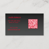 赤毛エレガントの女性美容師 名刺 (裏面)