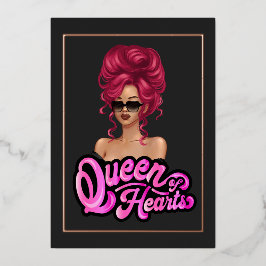 赤毛ガールバースデーパーティー 箔招待状