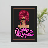 赤毛ガールバースデーパーティー 箔招待状 (立ち正面)