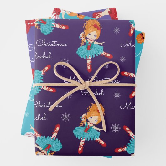 赤毛クリスマスバレリーナ ラッピングペーパーシート (インサイチュ)