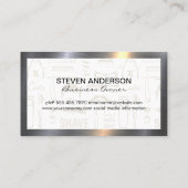 赤毛クリッパー | 理容師パターン | 金属縁ど 名刺 (裏面)