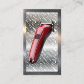 赤毛クリッパー | 理容師パターン | 金属縁ど 名刺 (正面)