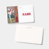 赤毛コニーアイランドマーメイド バッジ (正面＆裏面)