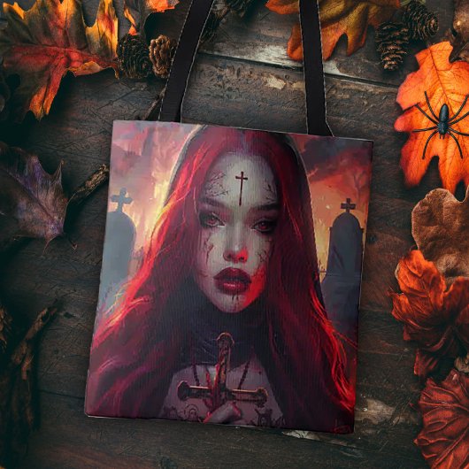 赤毛ゴシック女性 トートバッグ