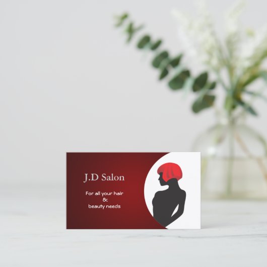 赤毛サロン名刺 名刺 (スタンド正面)