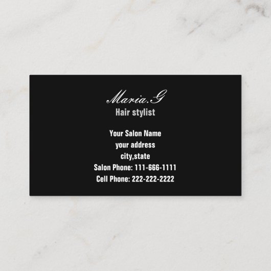 赤毛サロン名刺 名刺 (裏面)