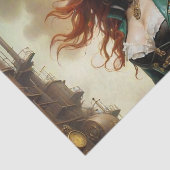 赤毛スチームパンク美しいデクページ紙 薄葉紙 (詳細)