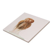 赤毛トップノット文 タイル (側面)