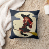 赤毛ハロウィーンの魔女 クッション (ブランケット)