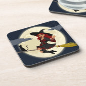 赤毛ハロウィーンの魔女 コースター (左側)