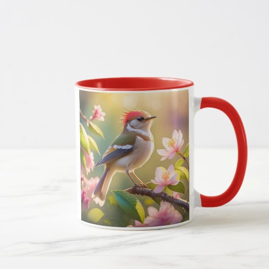 赤毛バフ胸のファンタジー鳥 マグカップ (右)