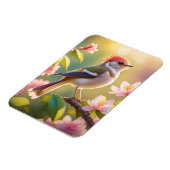 赤毛バフ胸のファンタジー鳥 マグネット (左側)