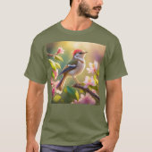 赤毛バフ胸のファンタジー鳥 Tシャツ (正面)