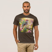 赤毛バフ胸のファンタジー鳥 Tシャツ (正面フル)