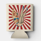 赤毛ピンアップガールレトロサンセット 缶クーラー (裏面)