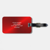 赤毛ブラシ仕上げメタリックモノグラムイニシャル ラゲッジタグ (裏面横)