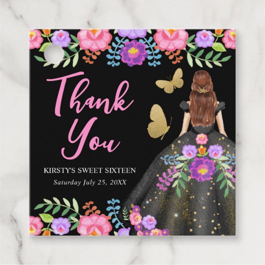 赤毛プリンセスメキシコフローラドレス甘い16 フェイバータグ (正面)